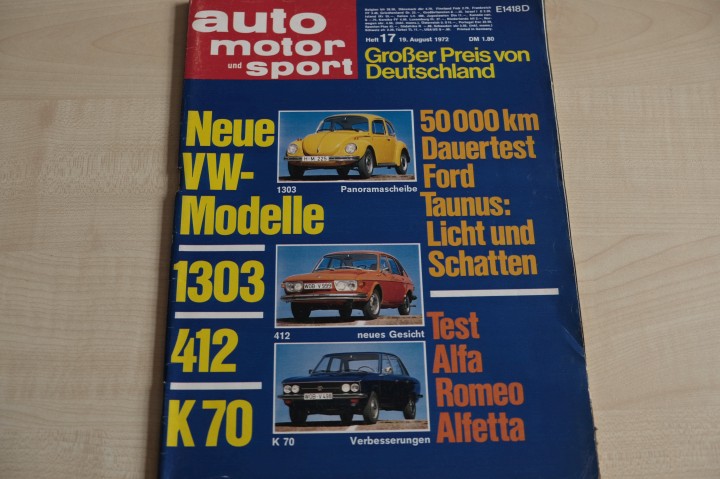 Deckblatt Auto Motor und Sport (17/1972)